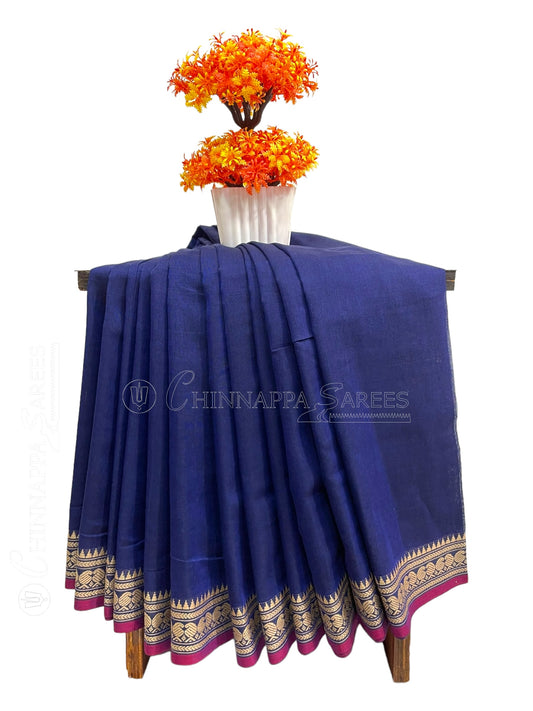 Narayanpet Blue Cotton Saree CS212