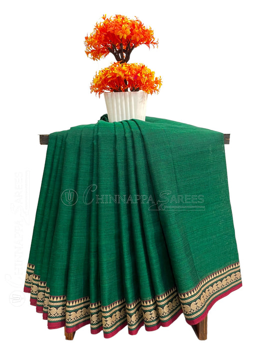 Narayanpet Green Cotton Saree CS213