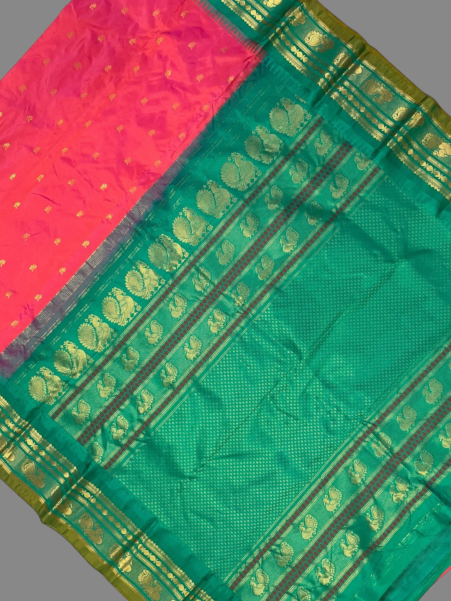 Mahalaxmi Border Dark Hot Pink Pure Silk Saree