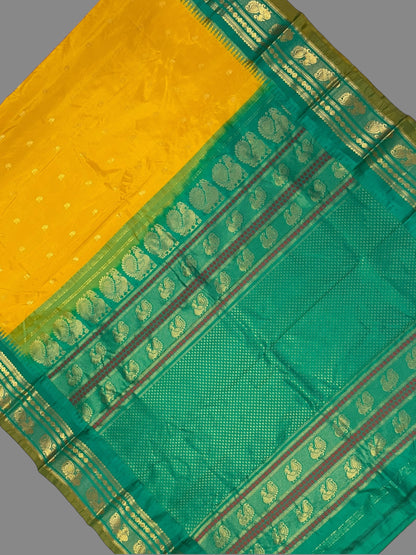 Mahalaxmi Border Corn Pure Silk Saree