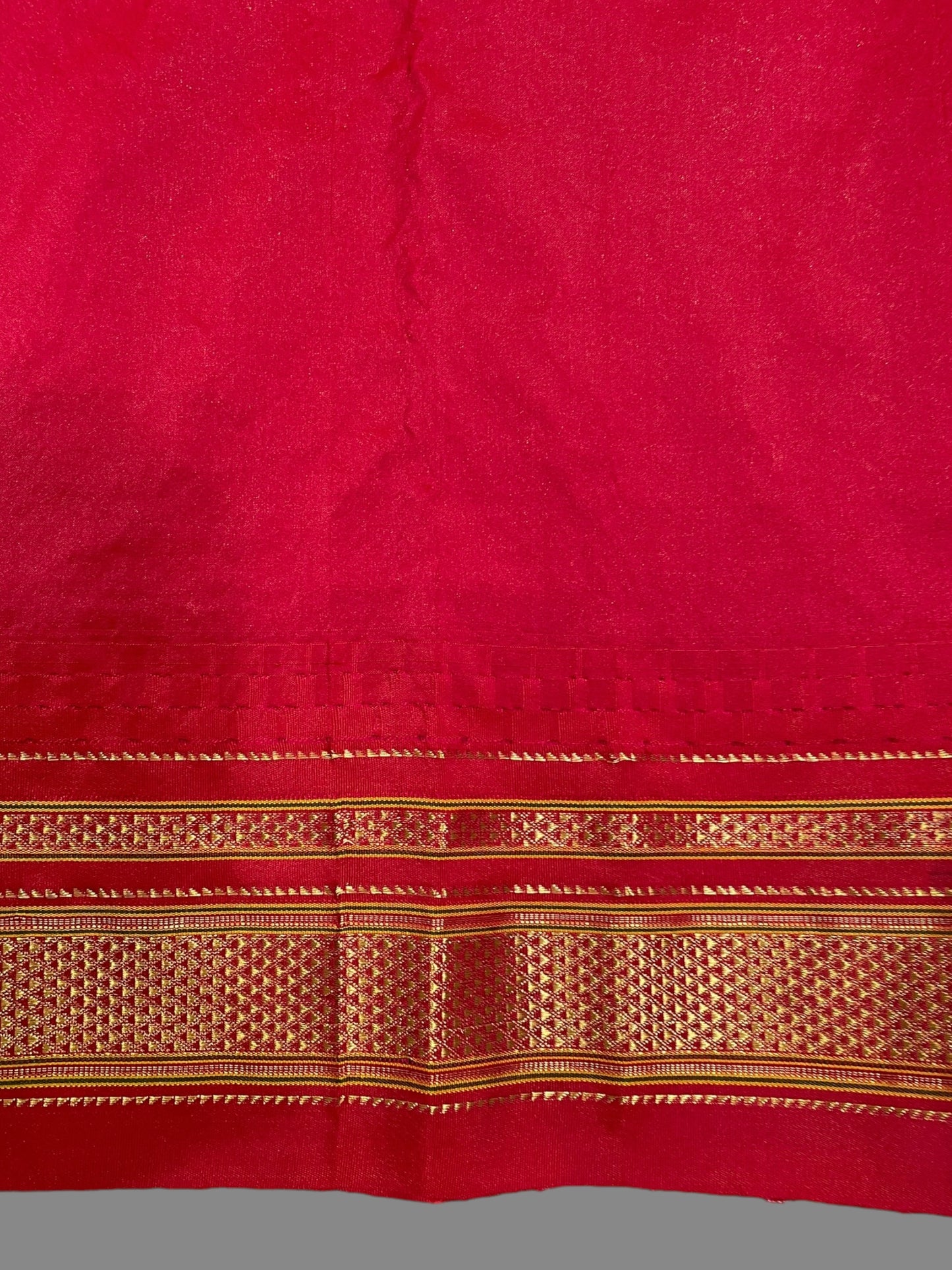 Peshwai Big Checks Light Pista Pure Silk Saree