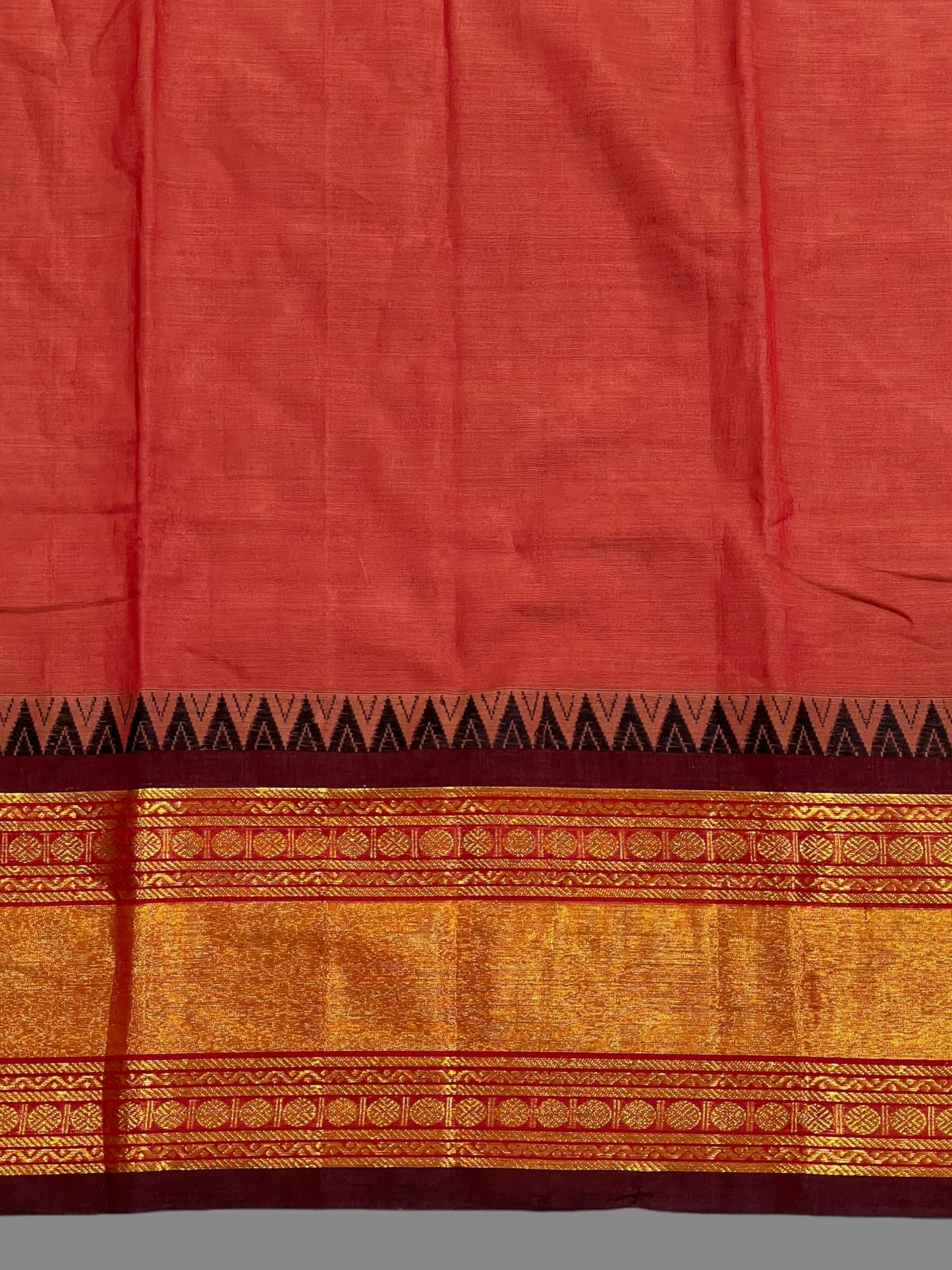 Narayanpet Peach Cotton Saree CS215