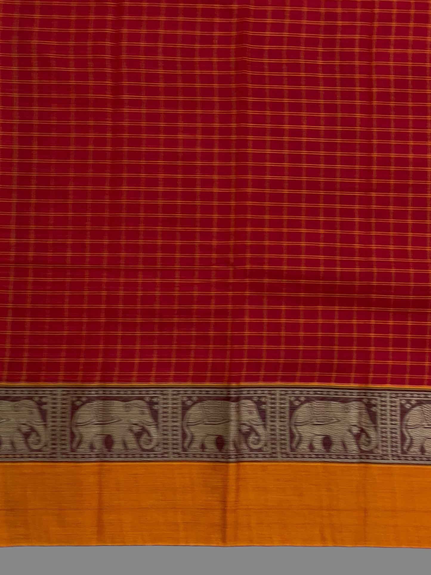 Narayanpet Red Cotton Saree CS223