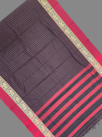 Narayanpet Black Cotton Saree CS230