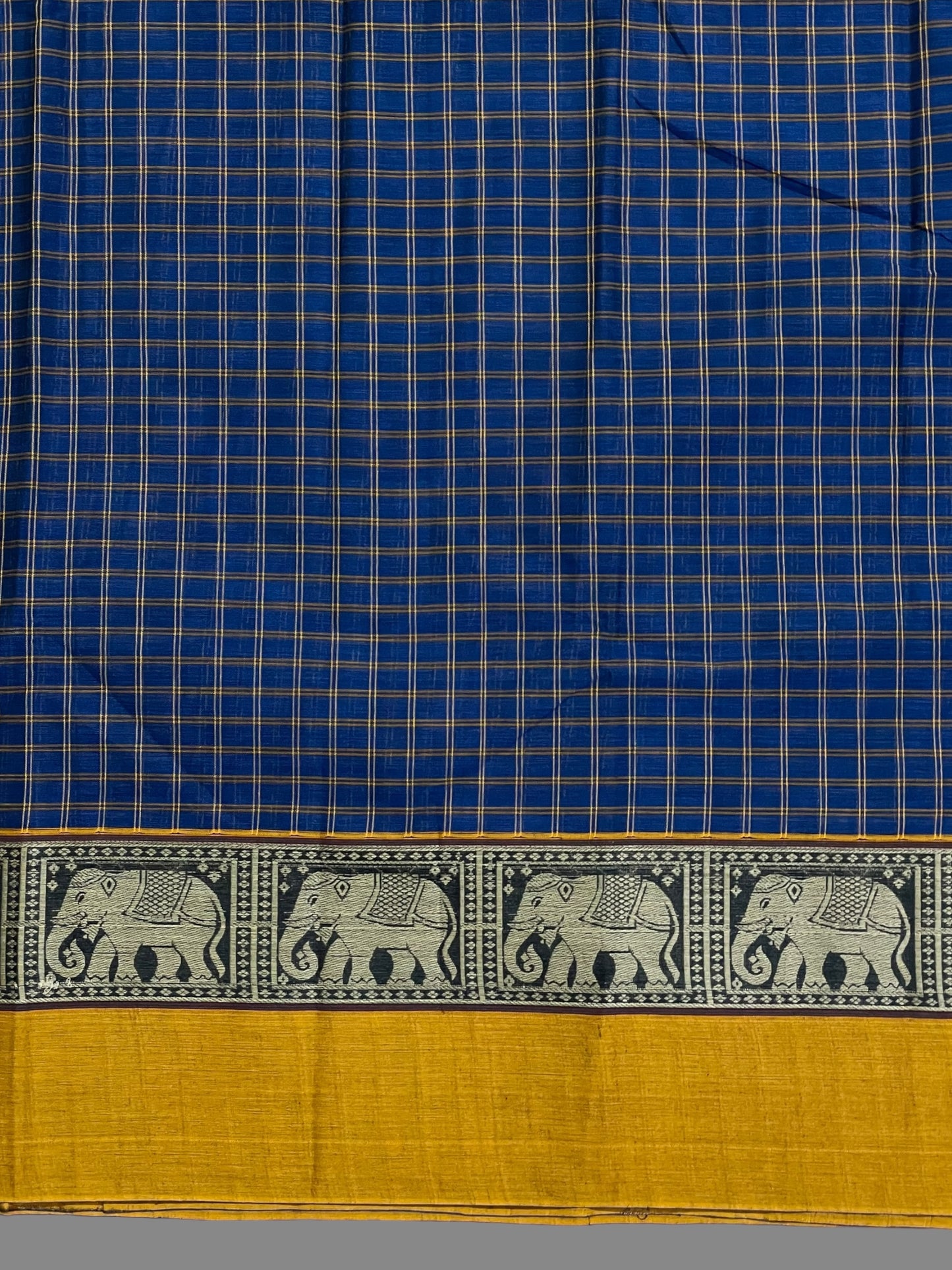 Narayanpet Dark Blue Cotton Saree CS228