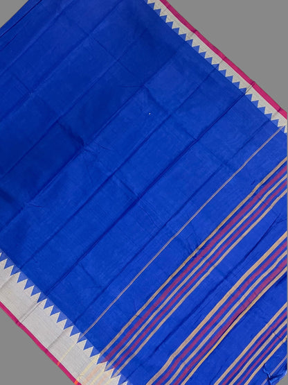 Narayanpet Royal Blue Cotton Saree CS236