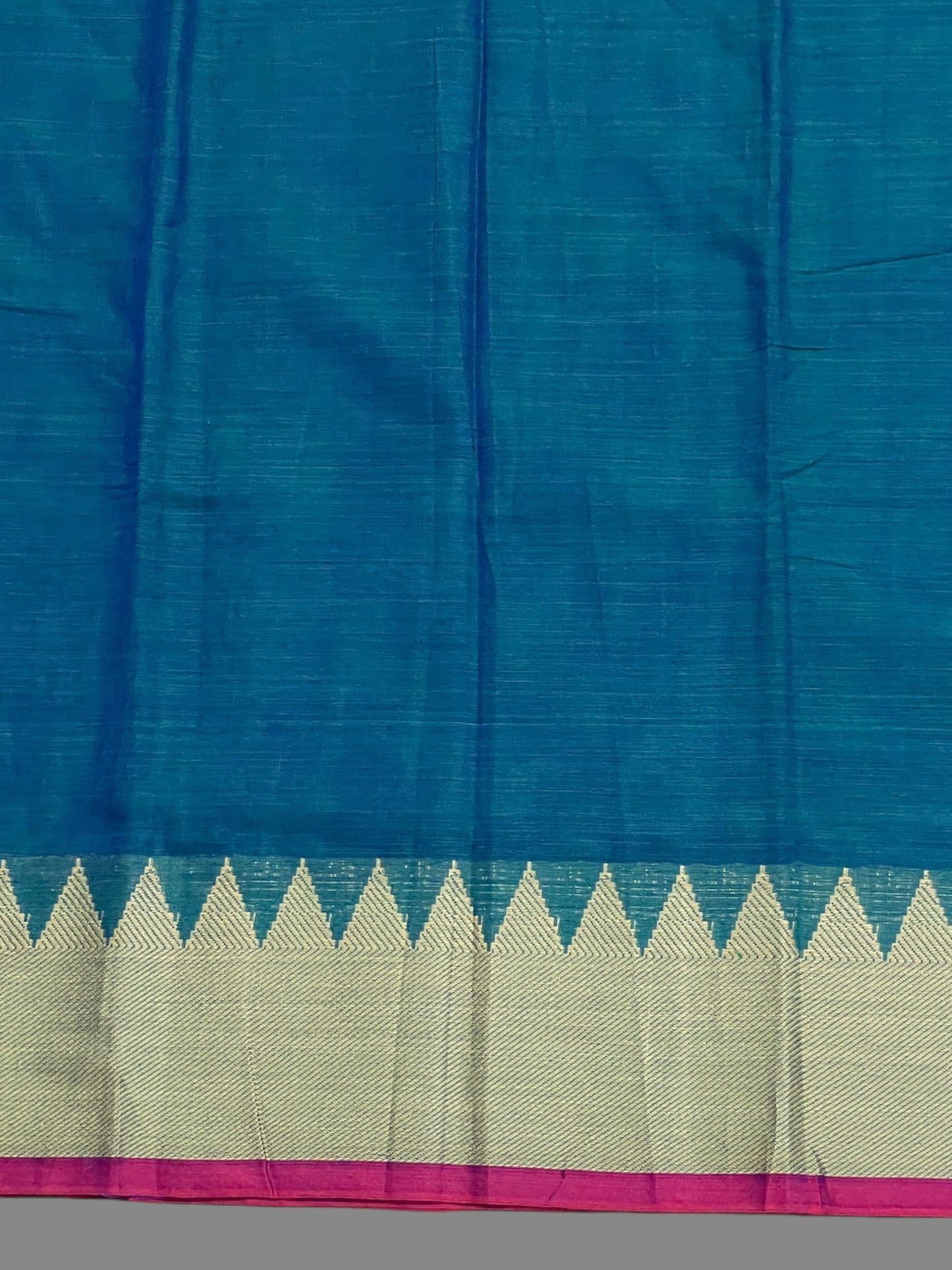 Narayanpet Ananda Blue Cotton Saree CS237