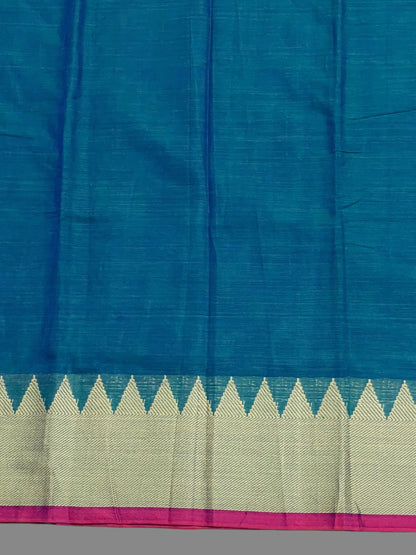 Narayanpet Ananda Blue Cotton Saree CS237