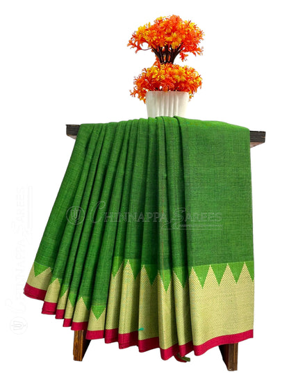 Narayanpet Green Cotton Saree CS233