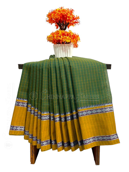 Narayanpet Green Cotton Saree CS242