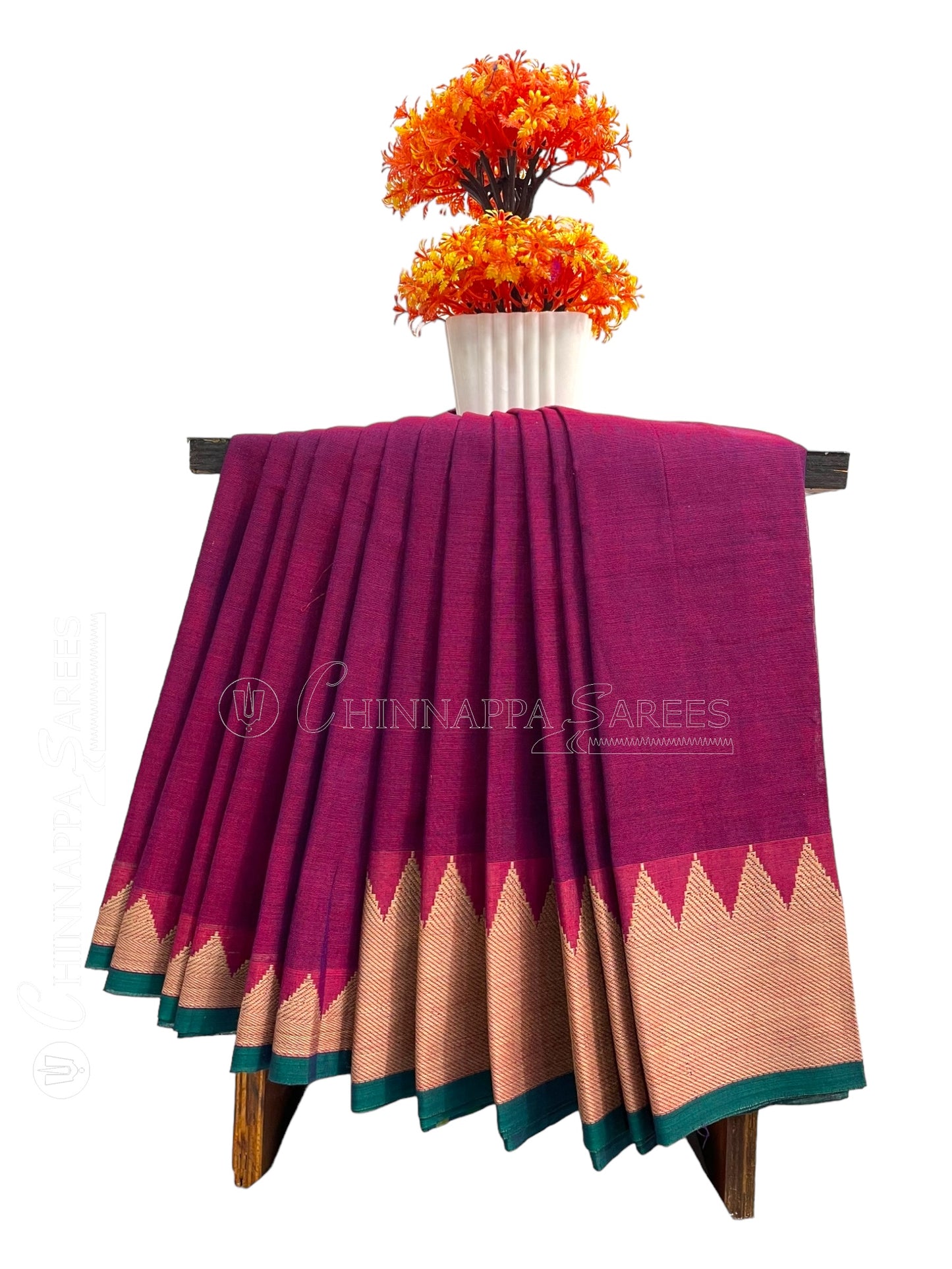 Narayanpet Magenta Cotton Saree CS234