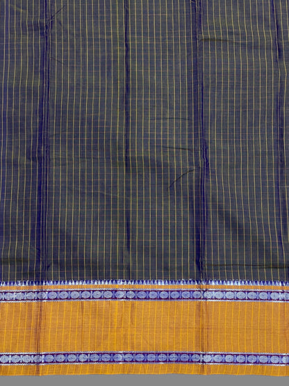 Narayanpet Grey Cotton Saree CS245