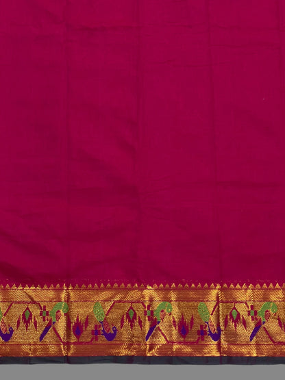 Narayanpet Pink Cotton Saree CS250