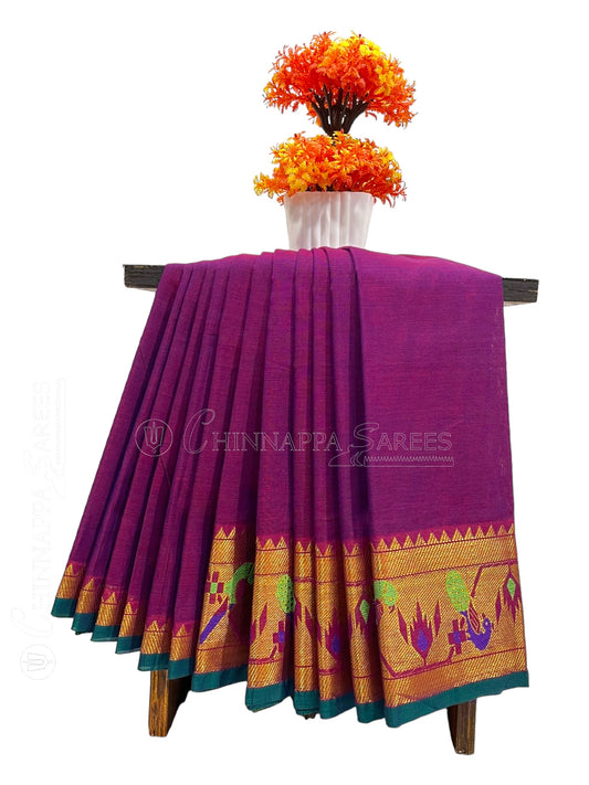 Narayanpet Magenta Cotton Saree CS249