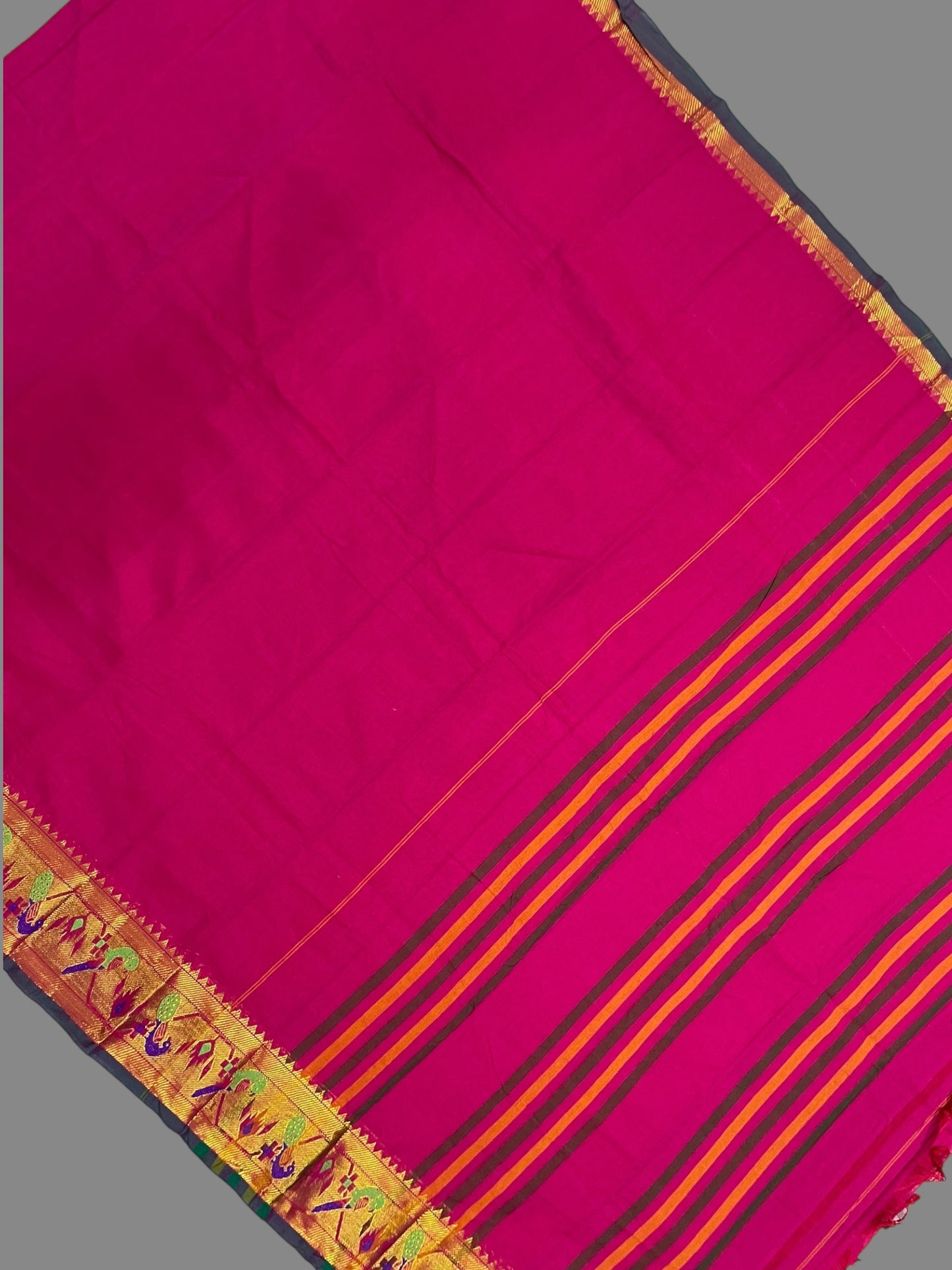 Narayanpet Pink Cotton Saree CS250