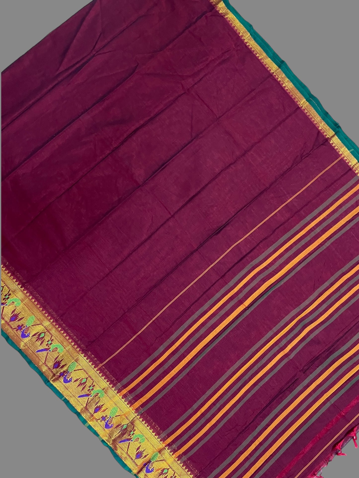 Narayanpet Brown Cotton Saree CS254