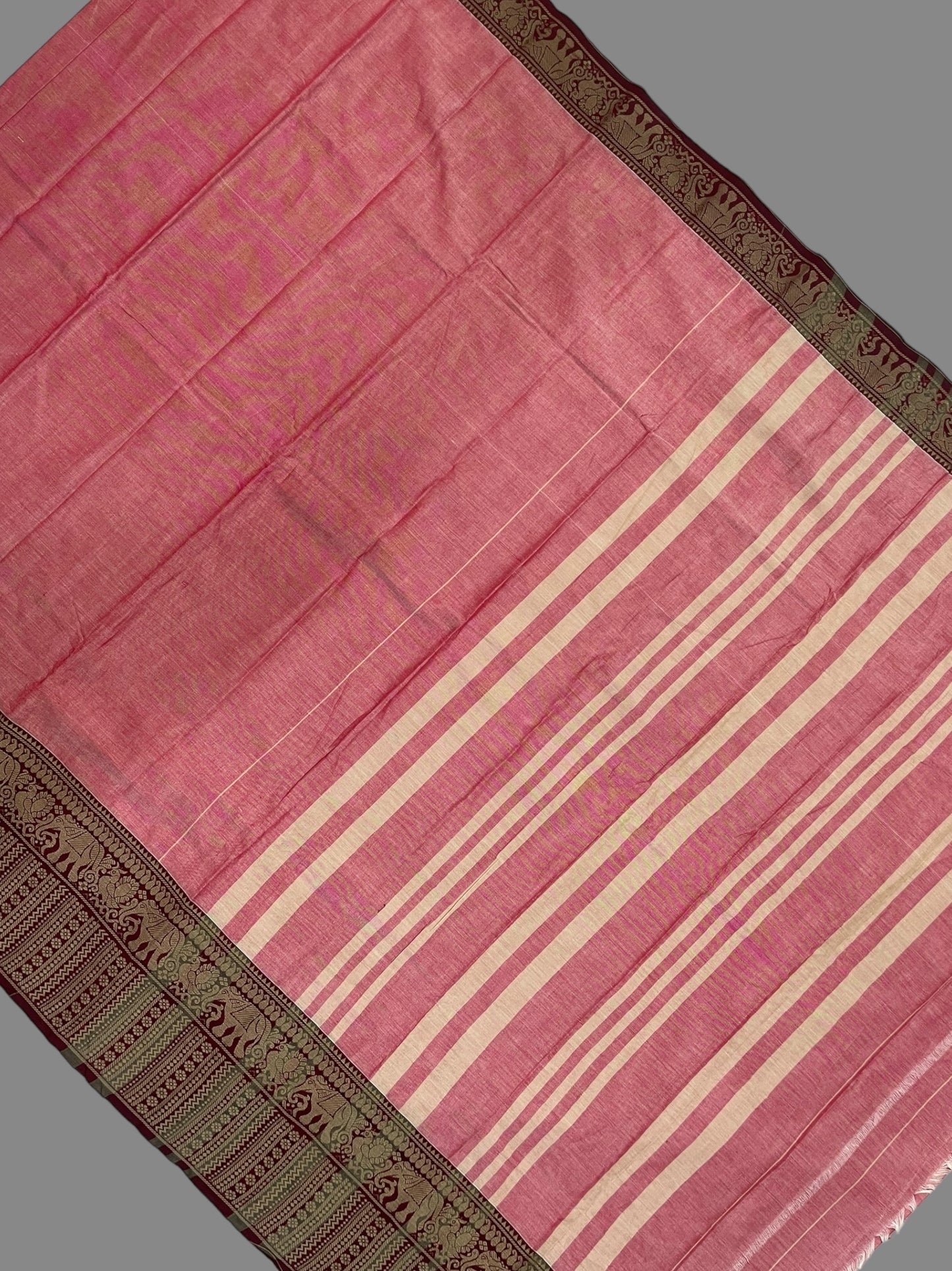 Narayanpet Light Pink Cotton Saree CS258