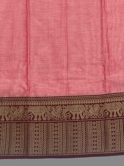 Narayanpet Light Pink Cotton Saree CS258