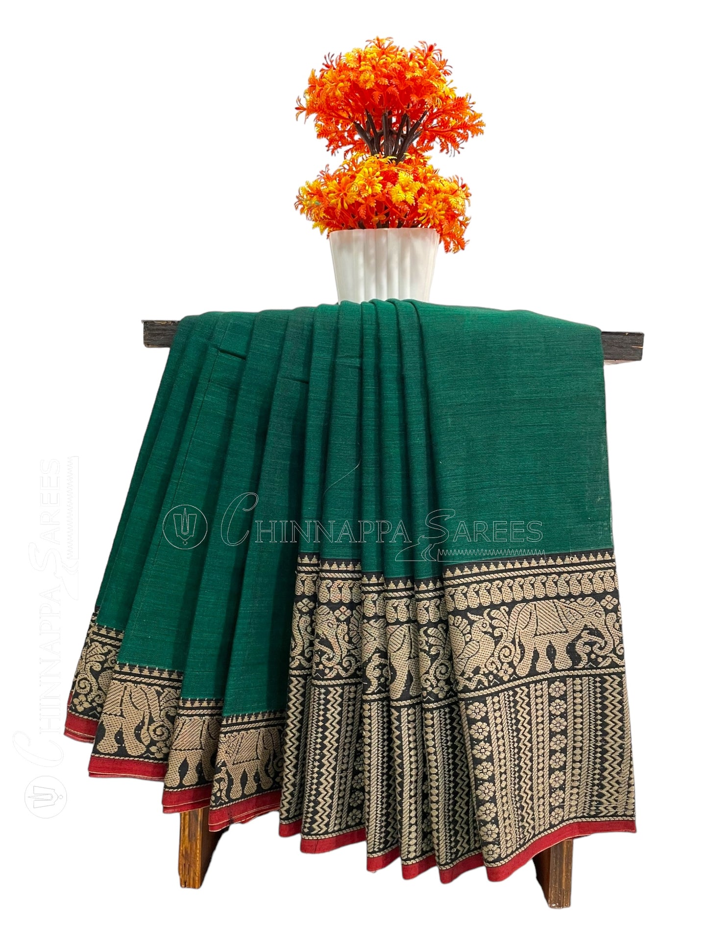 Narayanpet Green Cotton Saree CS262