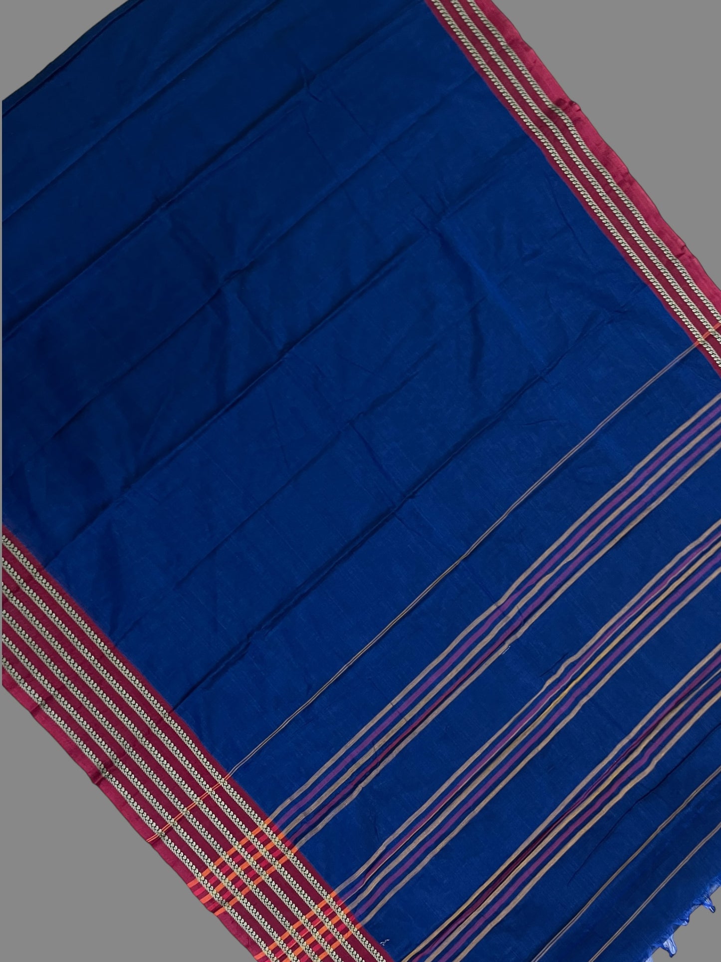 Narayanpet Navy Blue Cotton Saree CS266