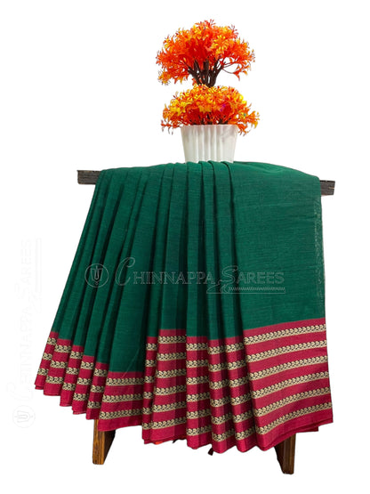 Narayanpet Green Cotton Saree CS270