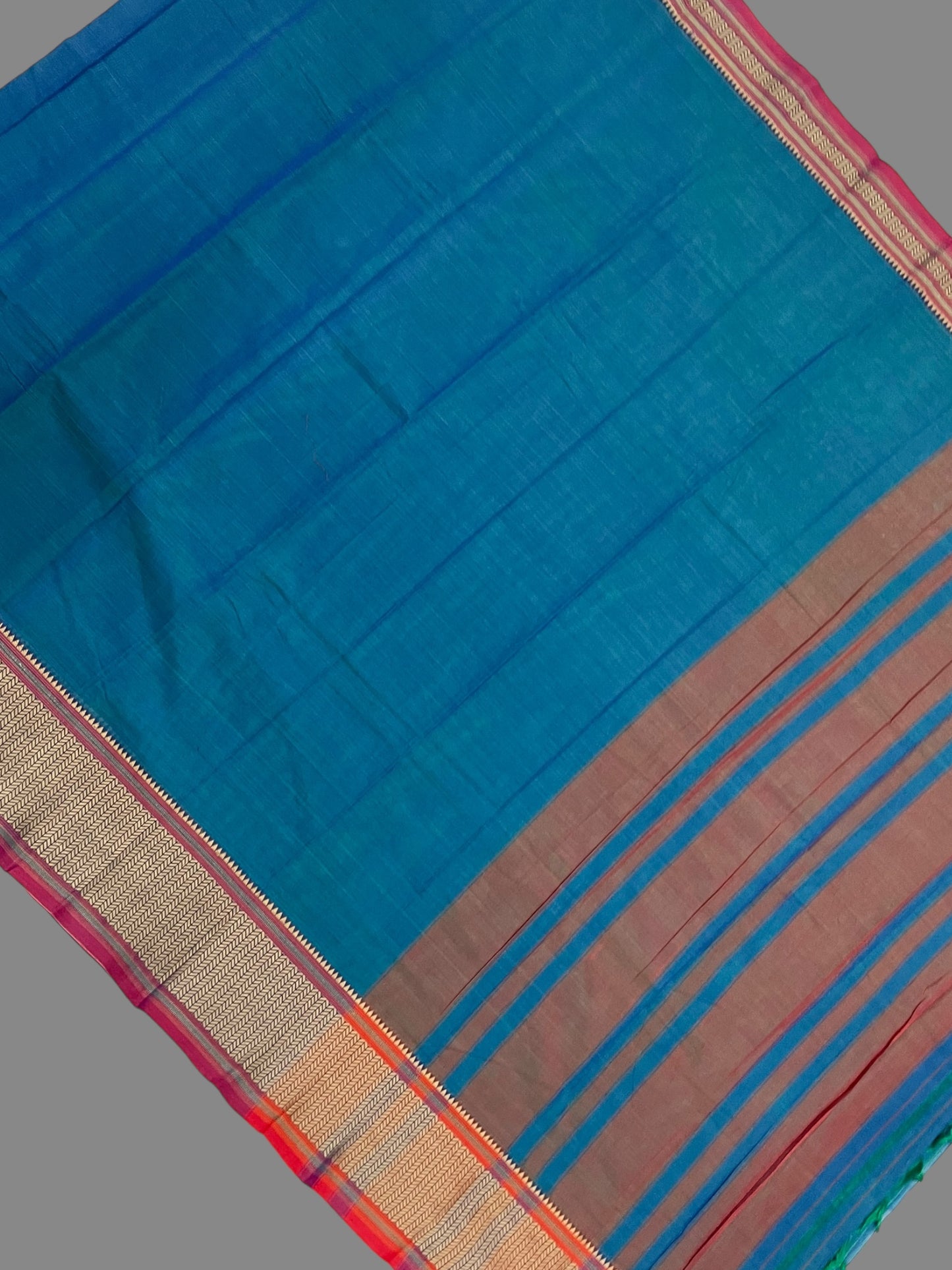 Narayanpet Ananda  Blue Cotton Saree CS277