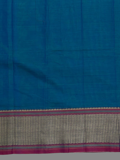 Narayanpet Ananda  Blue Cotton Saree CS277