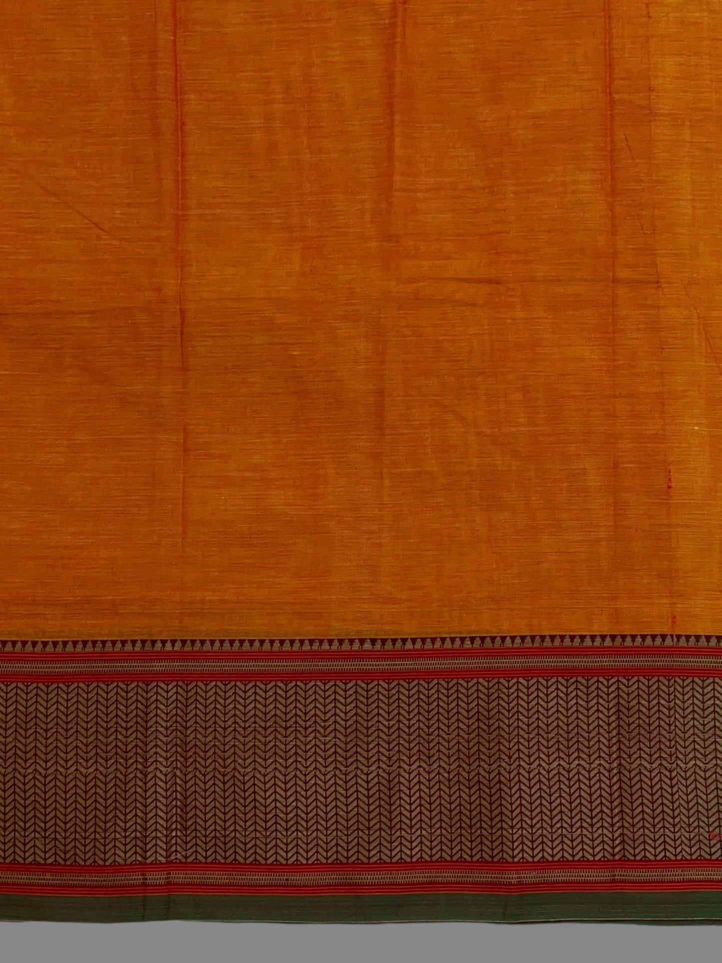 Narayanpet Orange Cotton Saree CS273