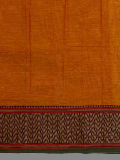 Narayanpet Orange Cotton Saree CS273