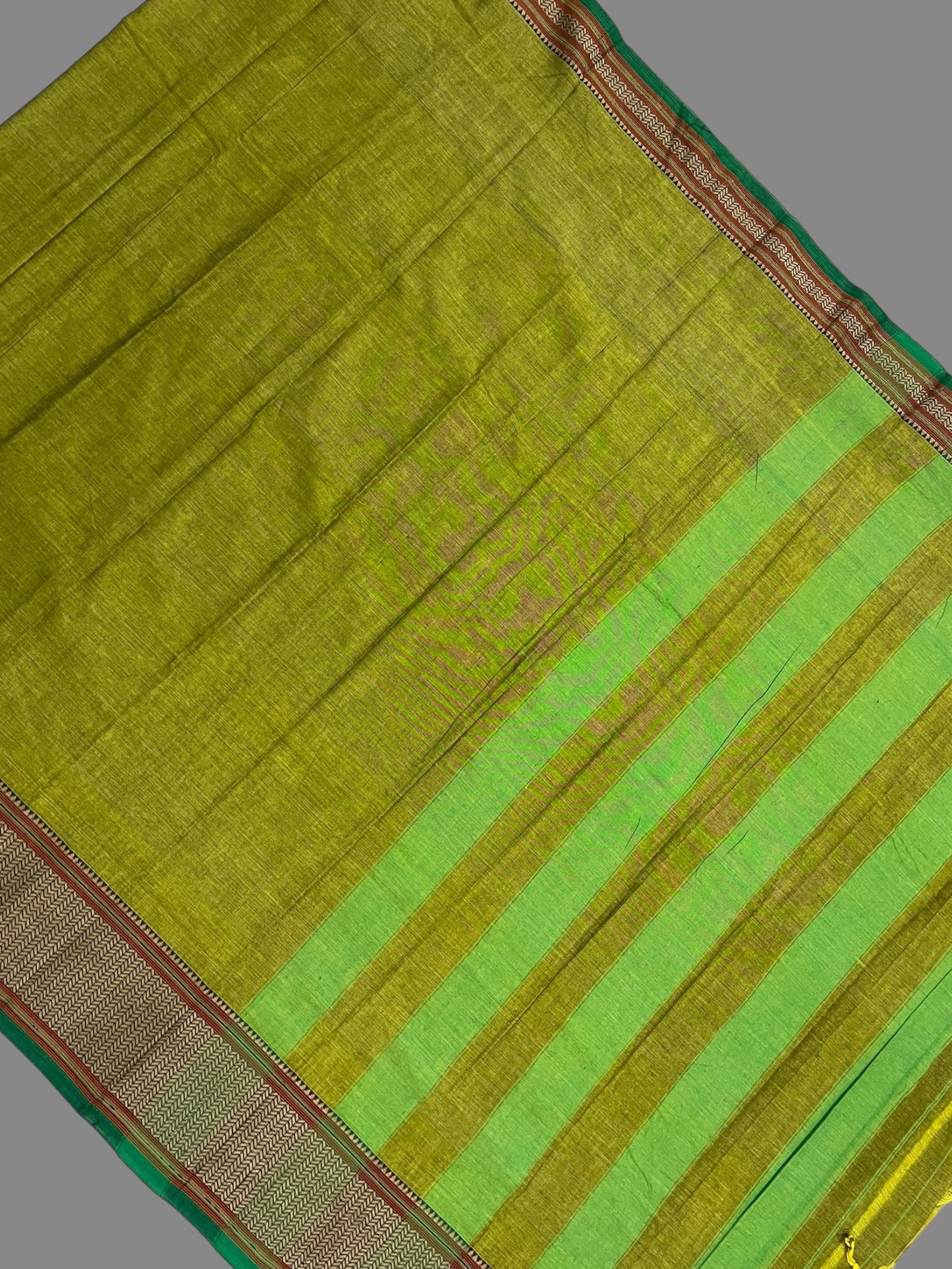 Narayanpet Mehndi Green Cotton Saree CS274