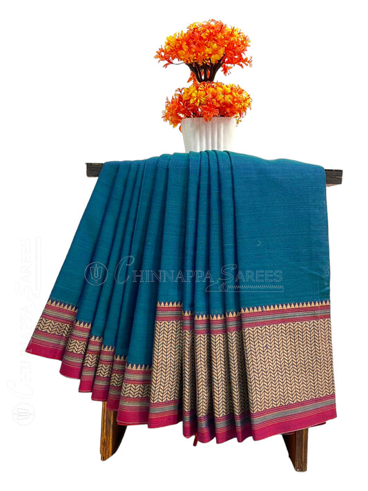 Narayanpet Ananda  Blue Cotton Saree CS277