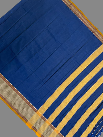 Narayanpet Navy Blue Cotton Saree CS276