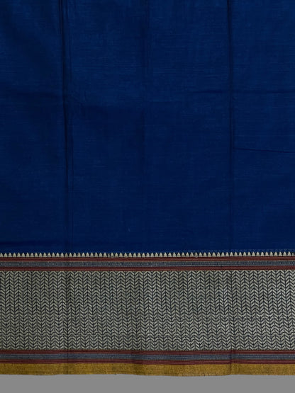 Narayanpet Navy Blue Cotton Saree CS276