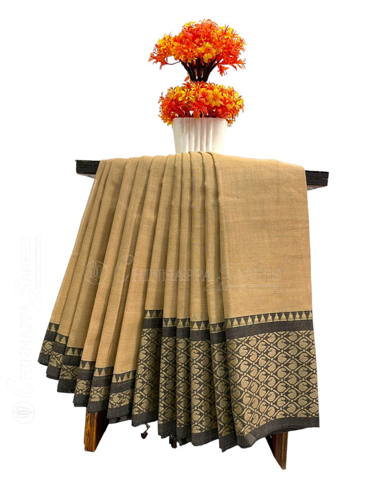 Narayanpet Cream Cotton Saree CS285