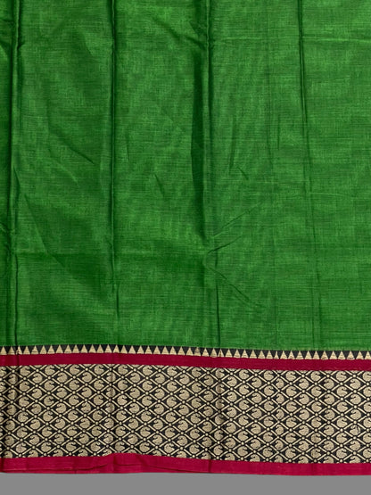 Narayanpet Green Cotton Saree CS293