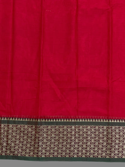 Narayanpet Red Cotton Saree CS282