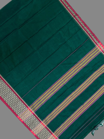 Narayanpet Green Cotton Saree CS278