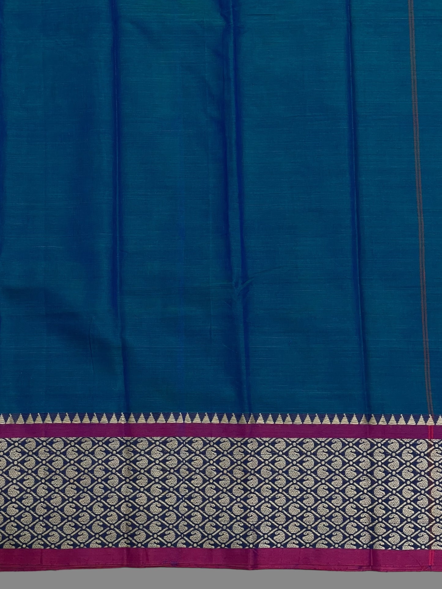 Narayanpet Ananda Blue Cotton Saree CS281