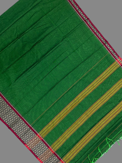 Narayanpet Green Cotton Saree CS293