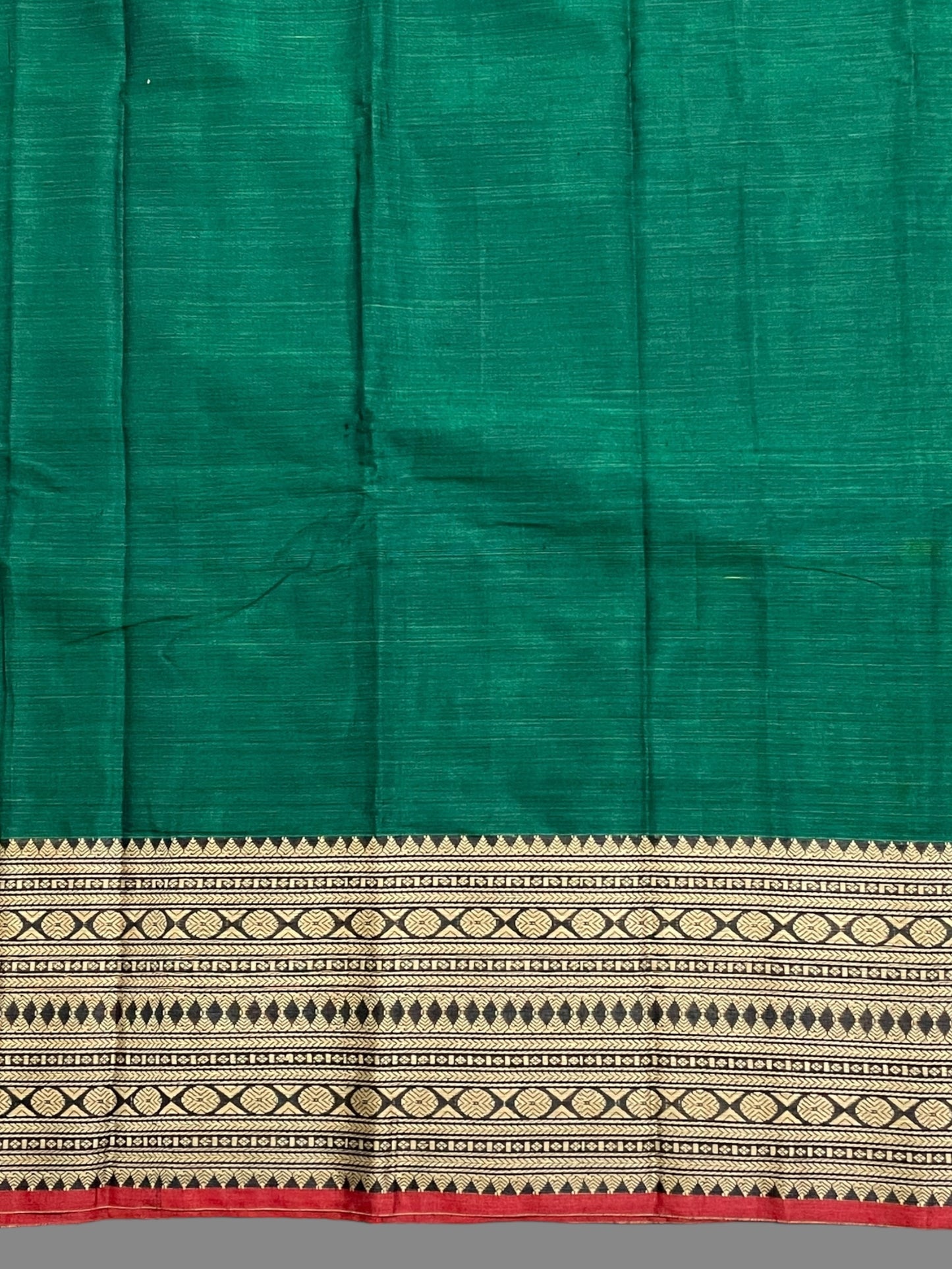 Narayanpet Dark Green Cotton Saree CS289