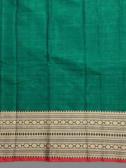 Narayanpet Dark Green Cotton Saree CS289