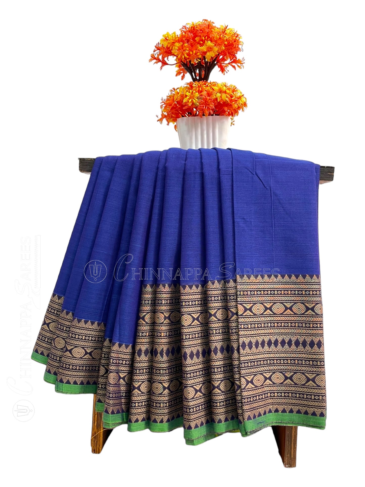 Narayanpet Royal Blue Cotton Saree CS288