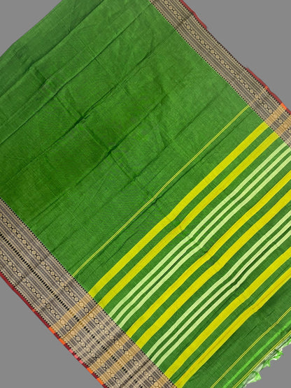 Narayanpet Green Cotton Saree CS287