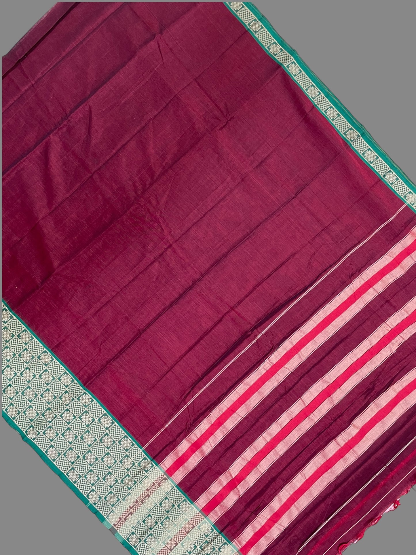 Narayanpet Brown Cotton Saree CS304