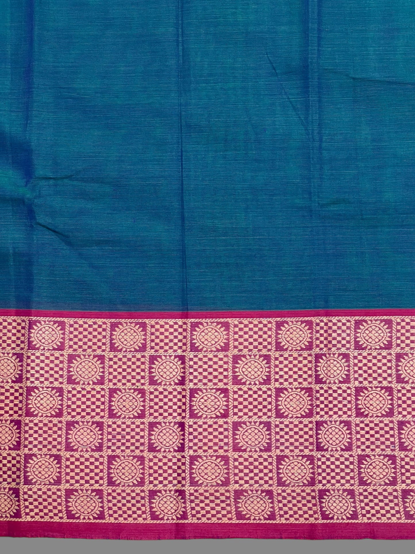 Narayanpet Ananda Blue Cotton Saree CS303