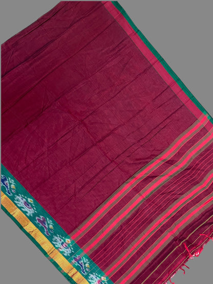 Narayanpet Brown Cotton Saree CS295