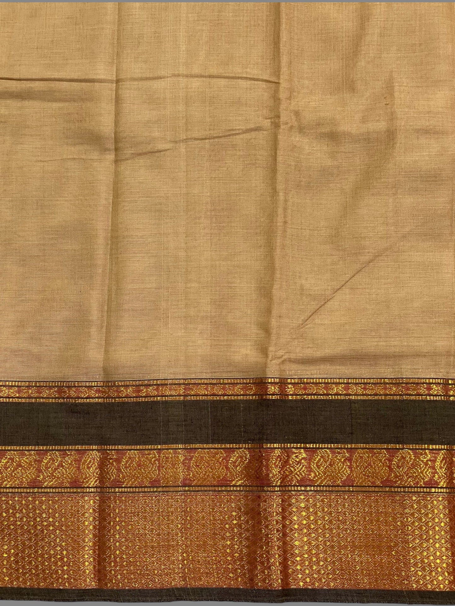 Narayanpet Cream Cotton Saree CS313