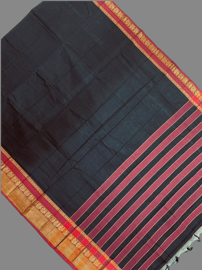 Narayanpet Black Cotton Saree CS316