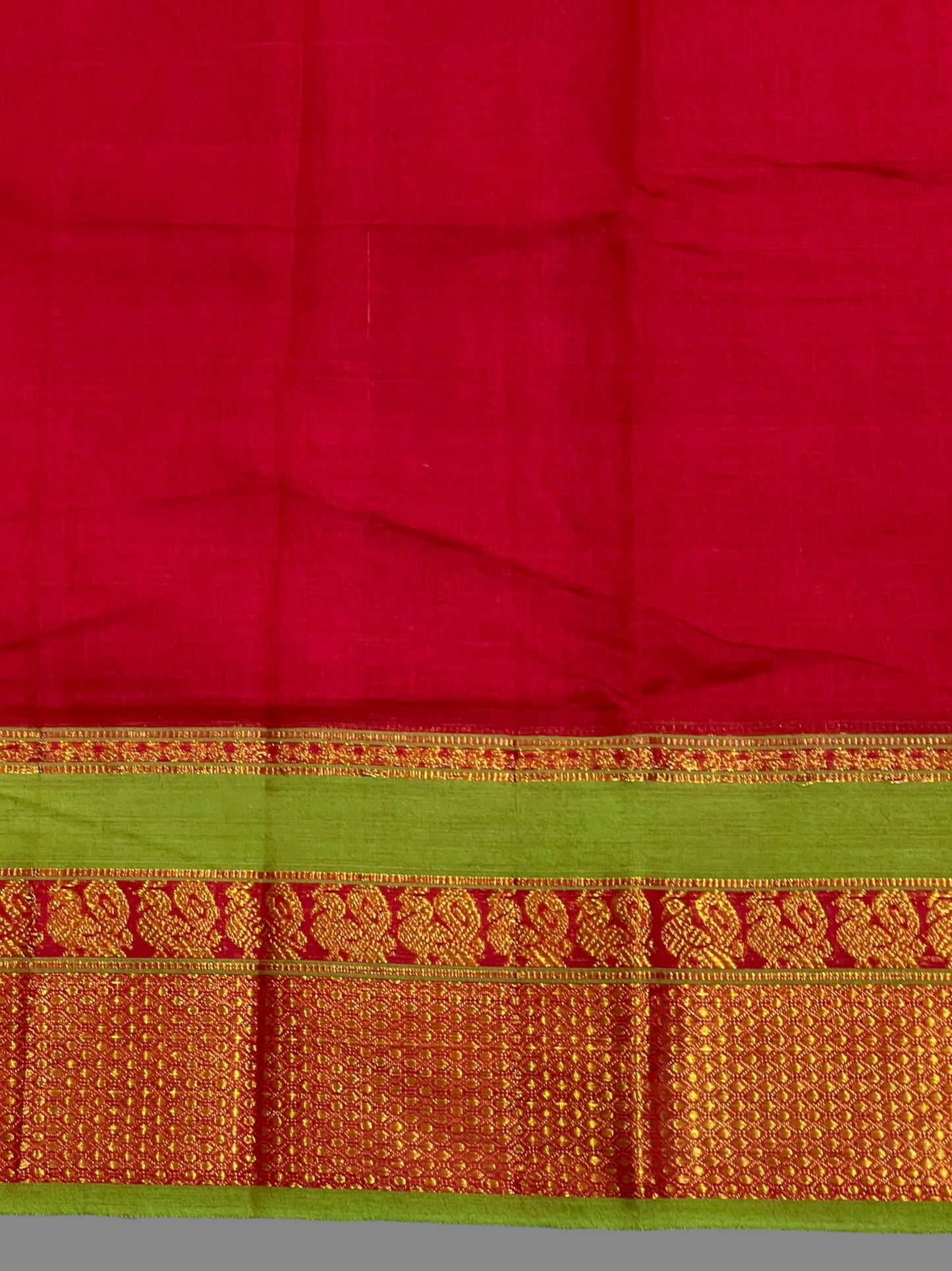 Narayanpet Red Cotton Saree CS318