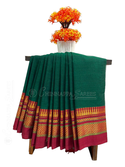 Narayanpet Green Cotton Saree CS308